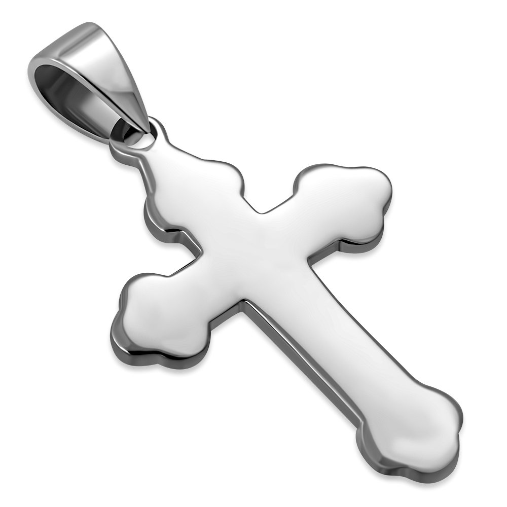 Silver Catholic Cross Pendant, pn341